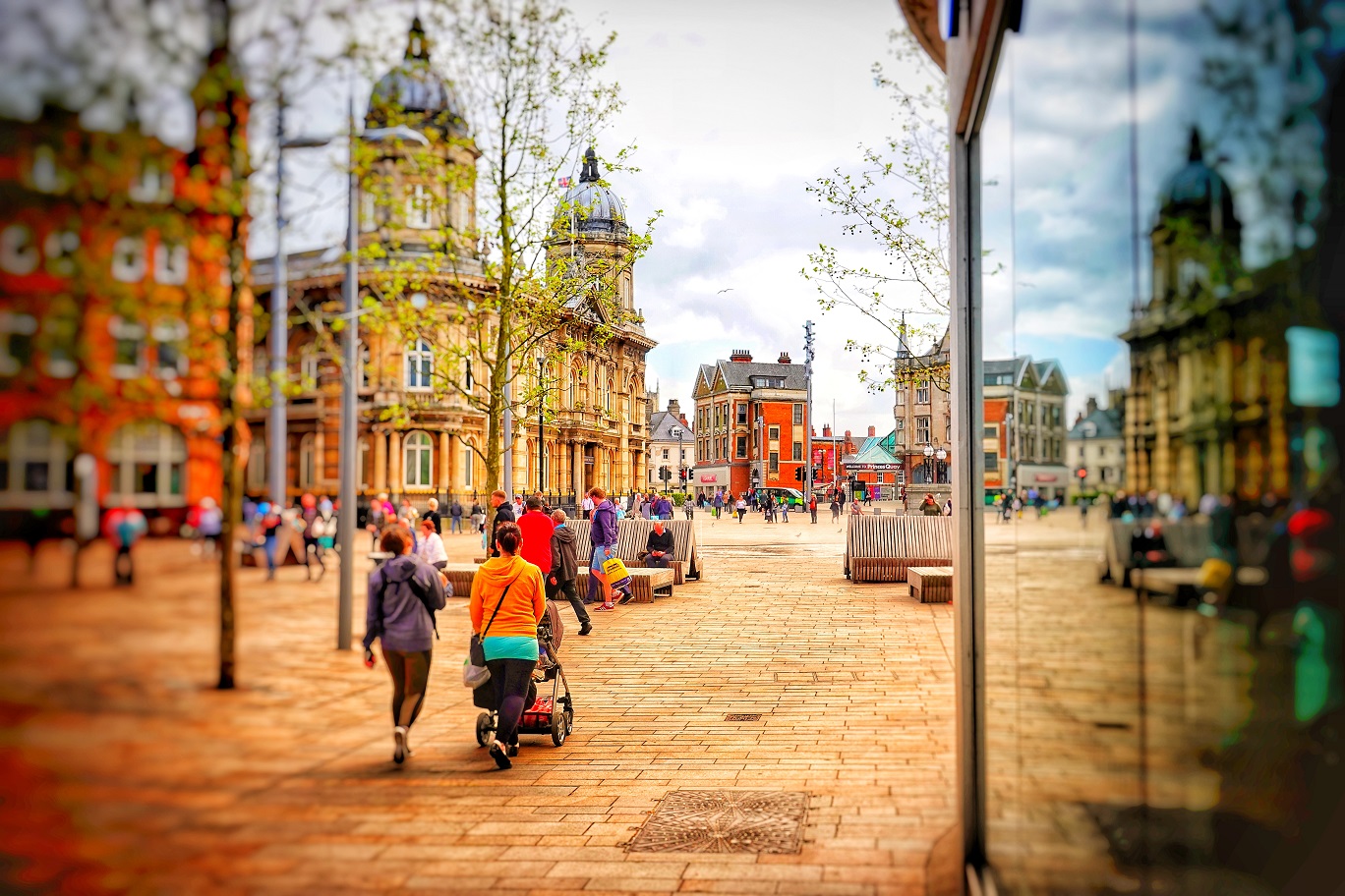 Queen Victoria Square in Hull city centre.