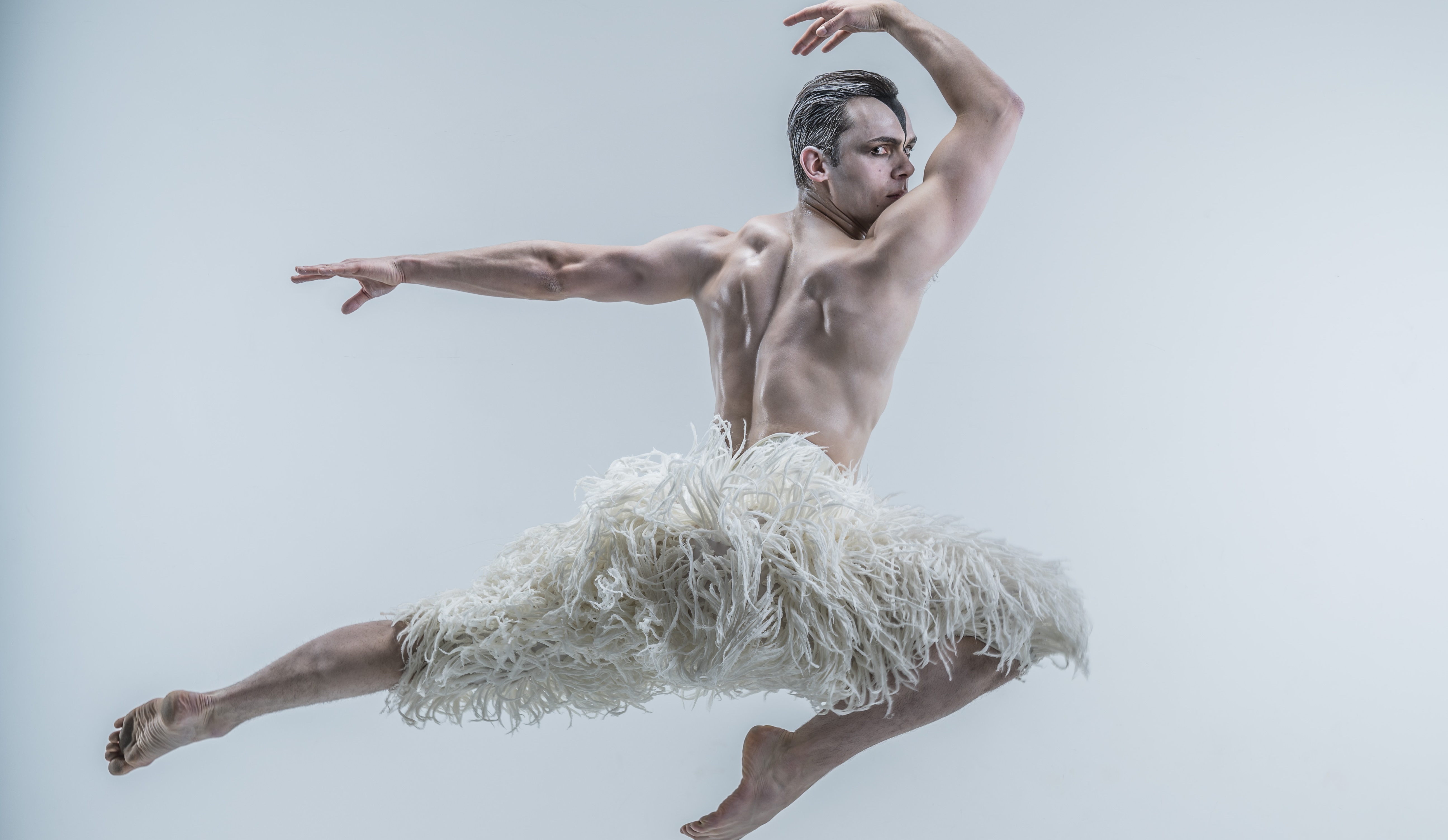 Max Westwell as The Swan in Matthew Bourne's Swan Lake.