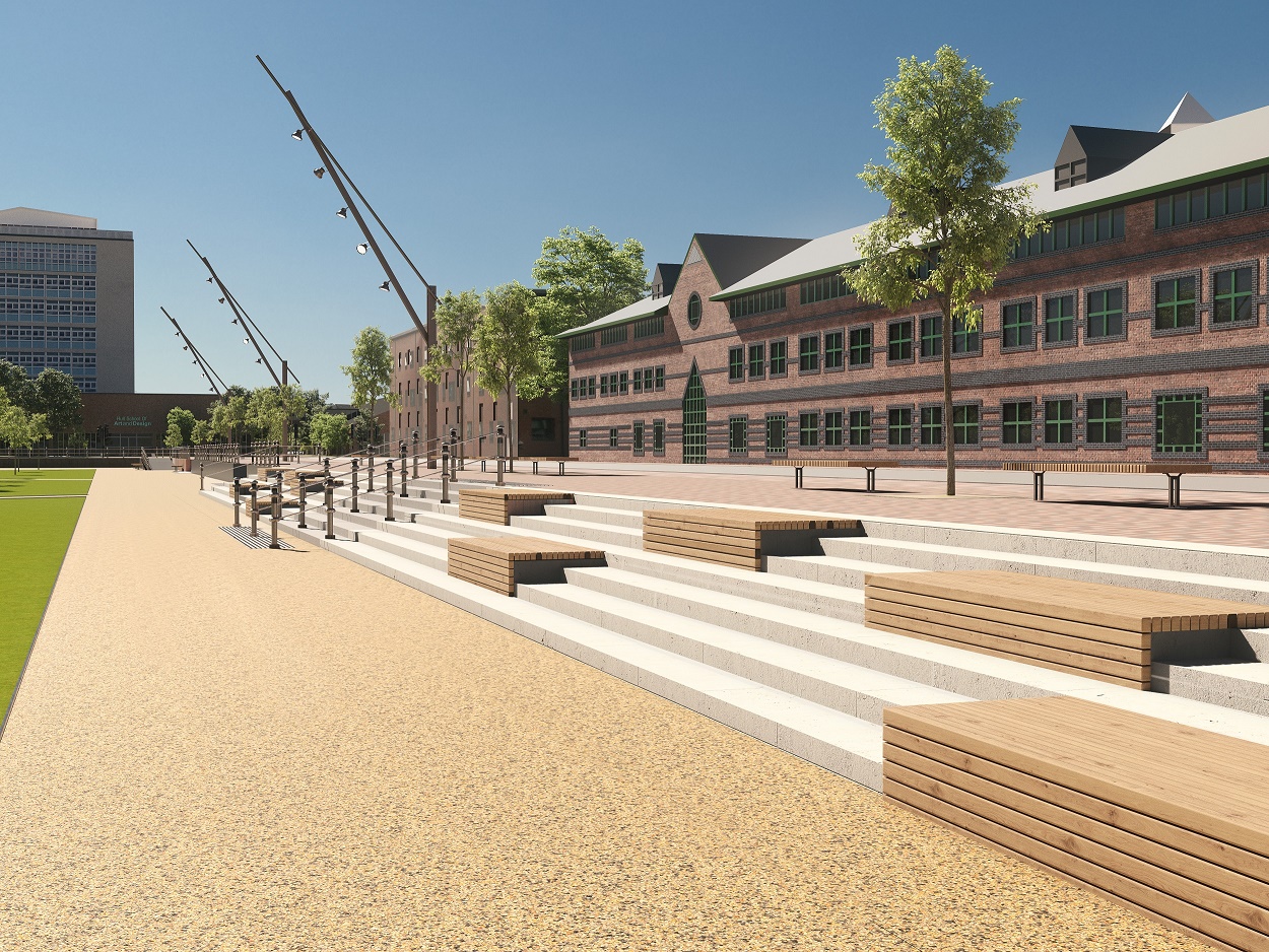 The Queens Gardens masterplan will provide enticing open spaces, improved access and seating.