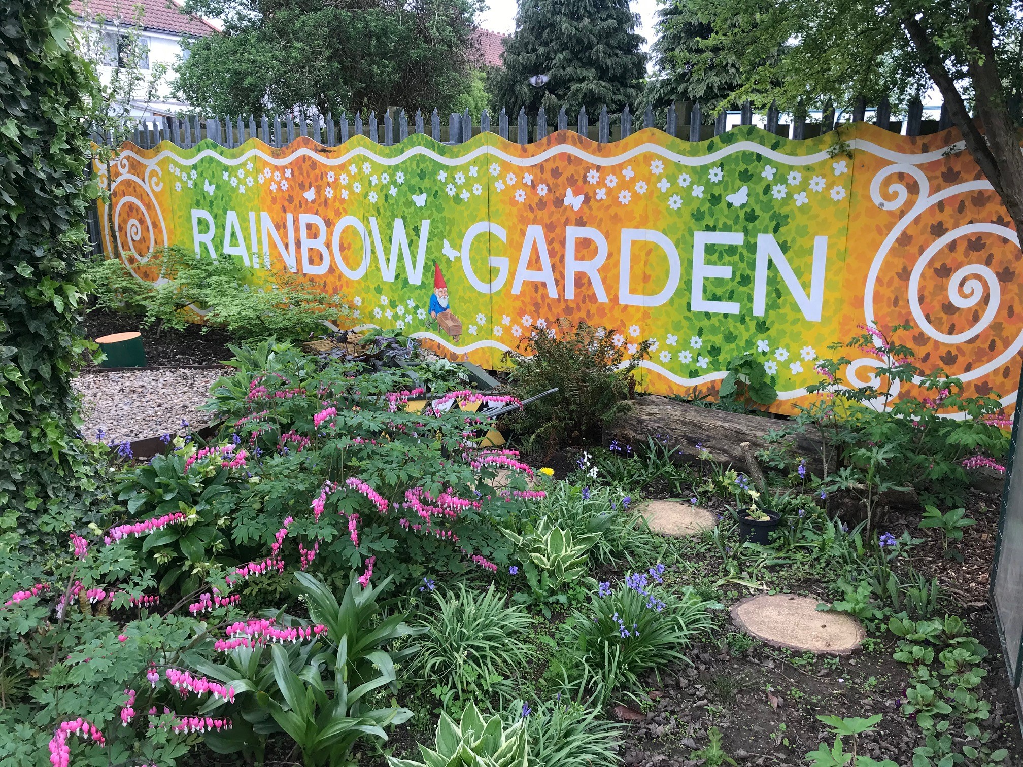 The secret rainbow garden.