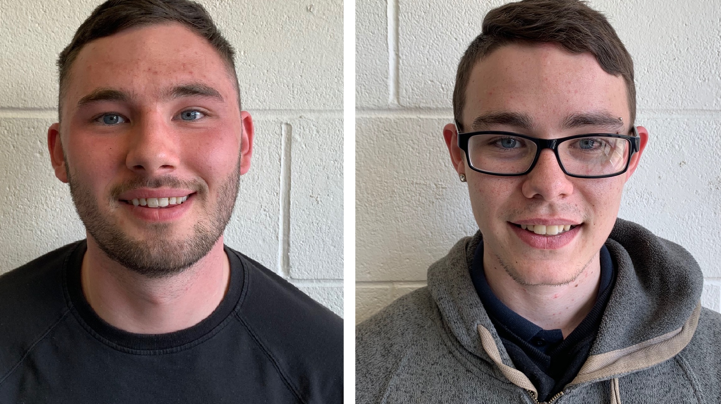 Ellis Wilson, apprentice joiner with NPS Humber, left, and Gavin Garner, facilities assistant at Hull Trinity Indoor Market.