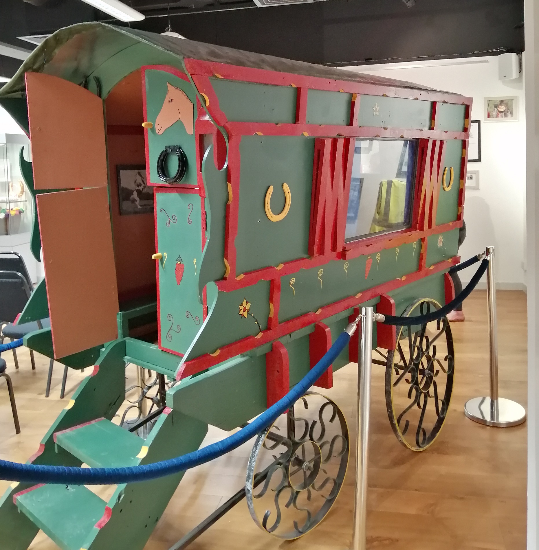 One of the replica caravans from the exhibition.