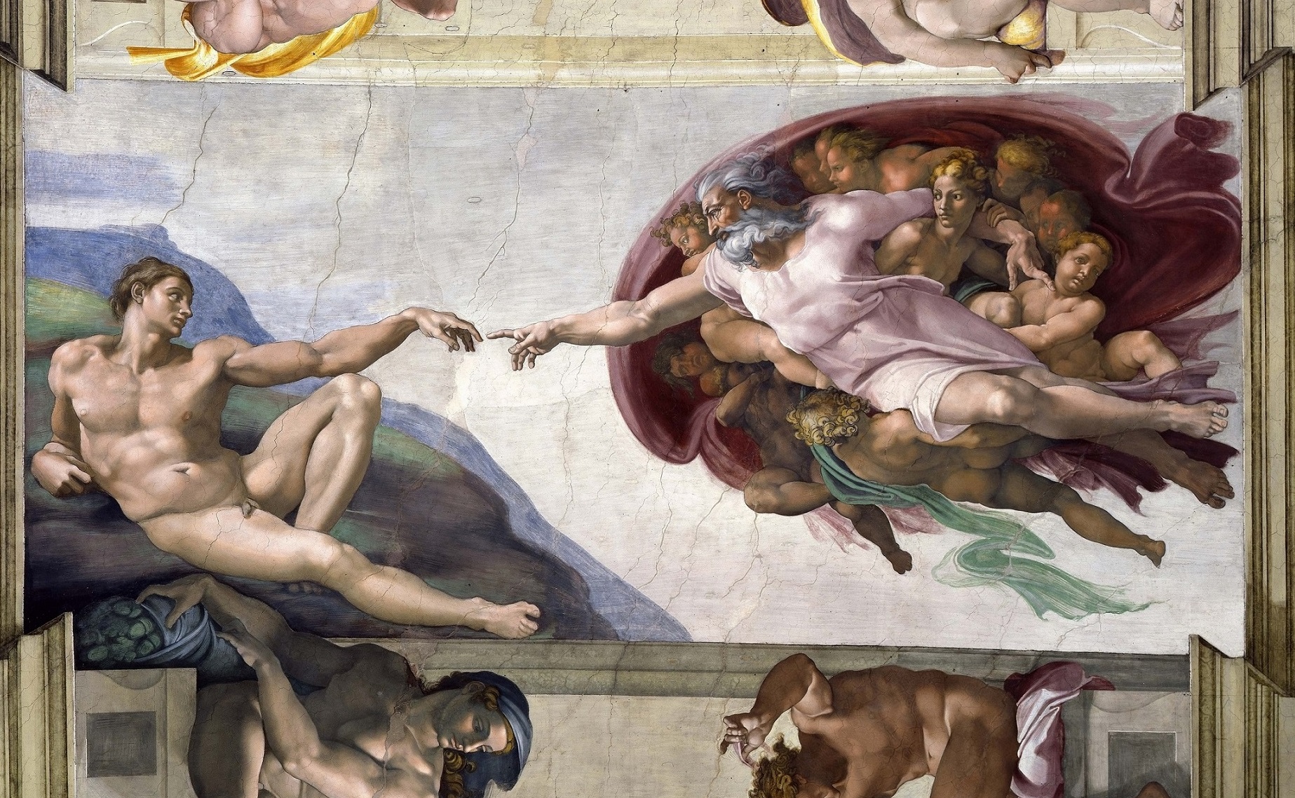 The Creation of Adam by Michelangelo.