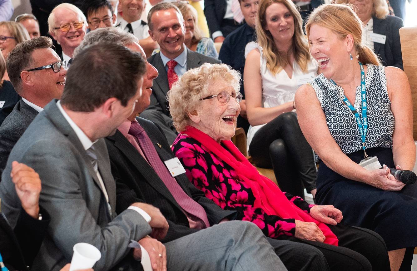 Jean Bishop, Hull’s Bee Lady, centre, who opened The Jean Bishop Integrated Care Centre.