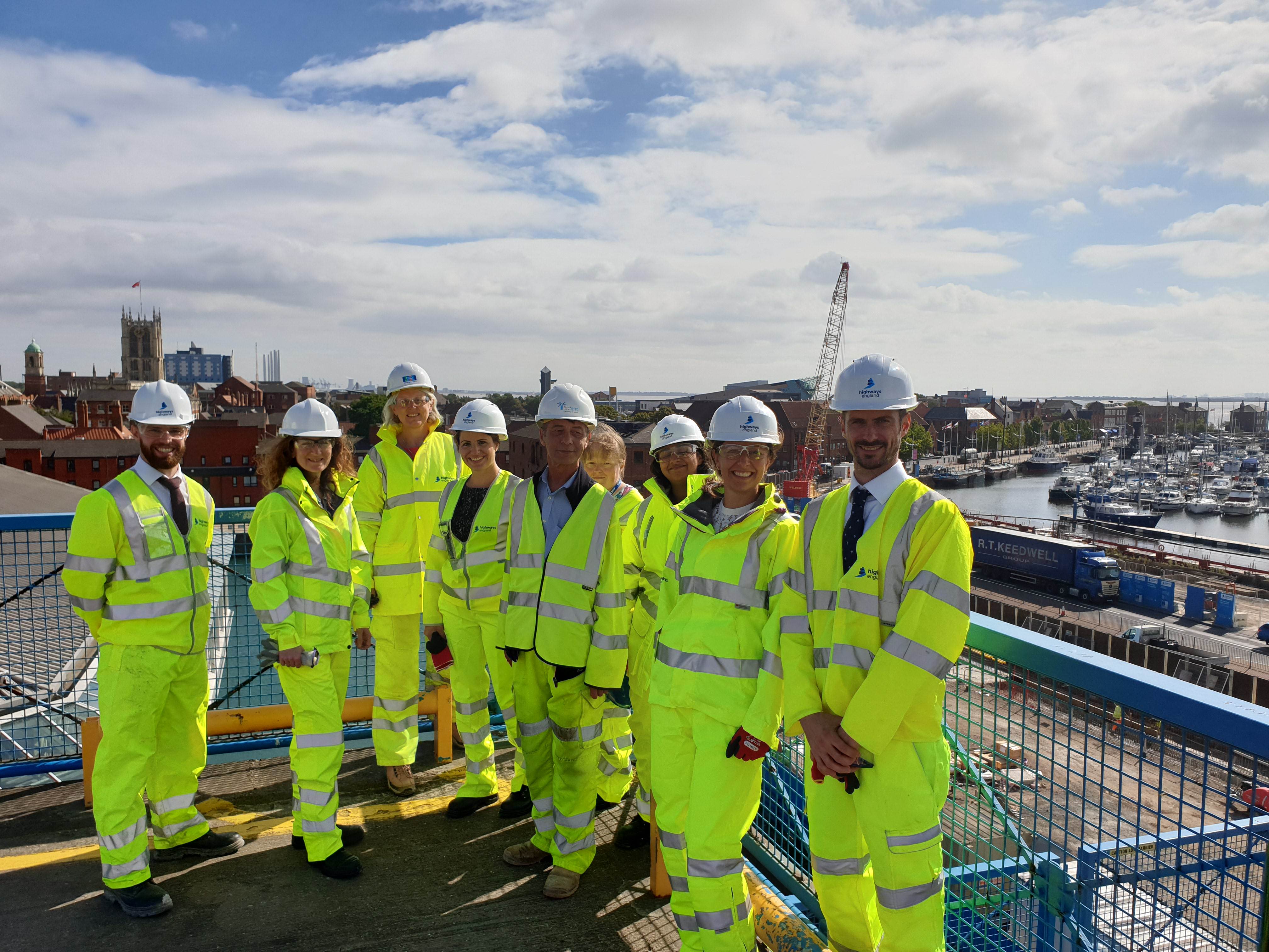 Delegates visit A63 bridge