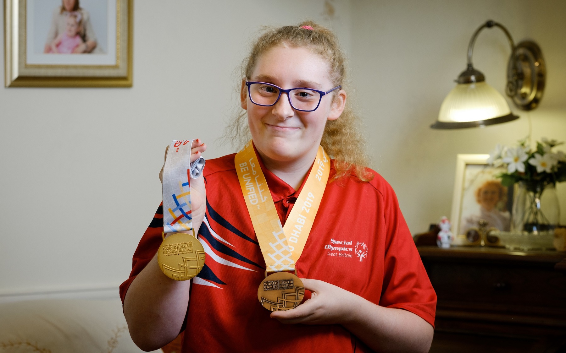 Sophie Carter, aged 15, is a Special Olympics gold medallist swimmer