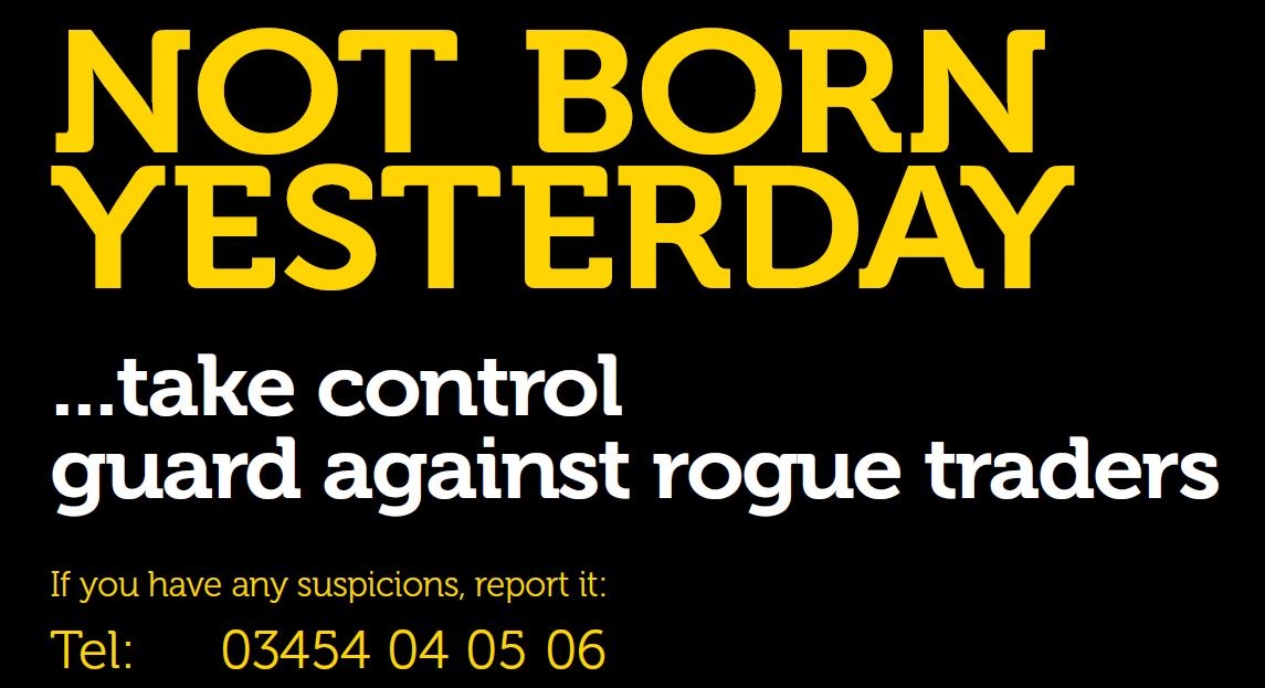 A rogue traders doorstep card