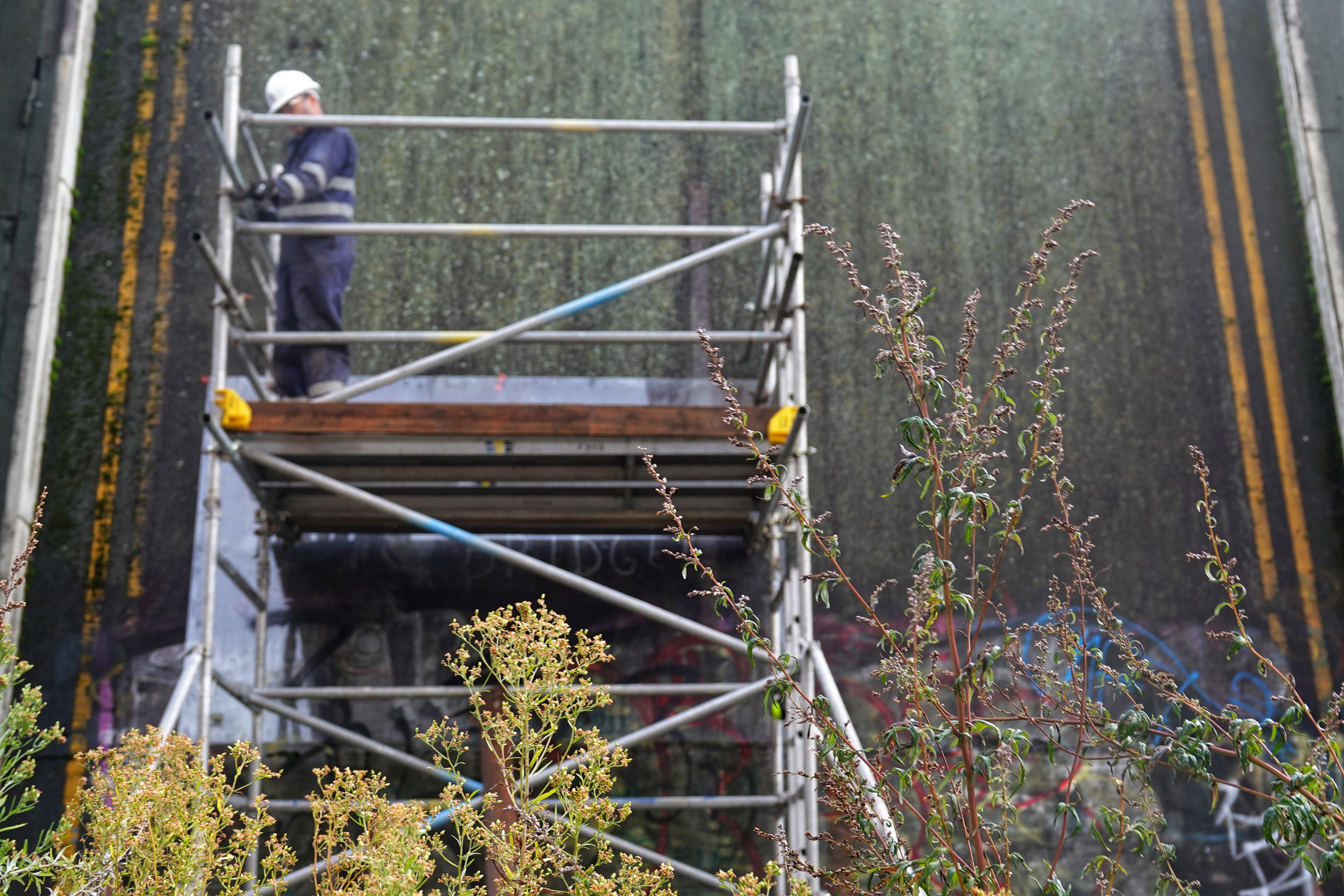 Banksy scaffolding