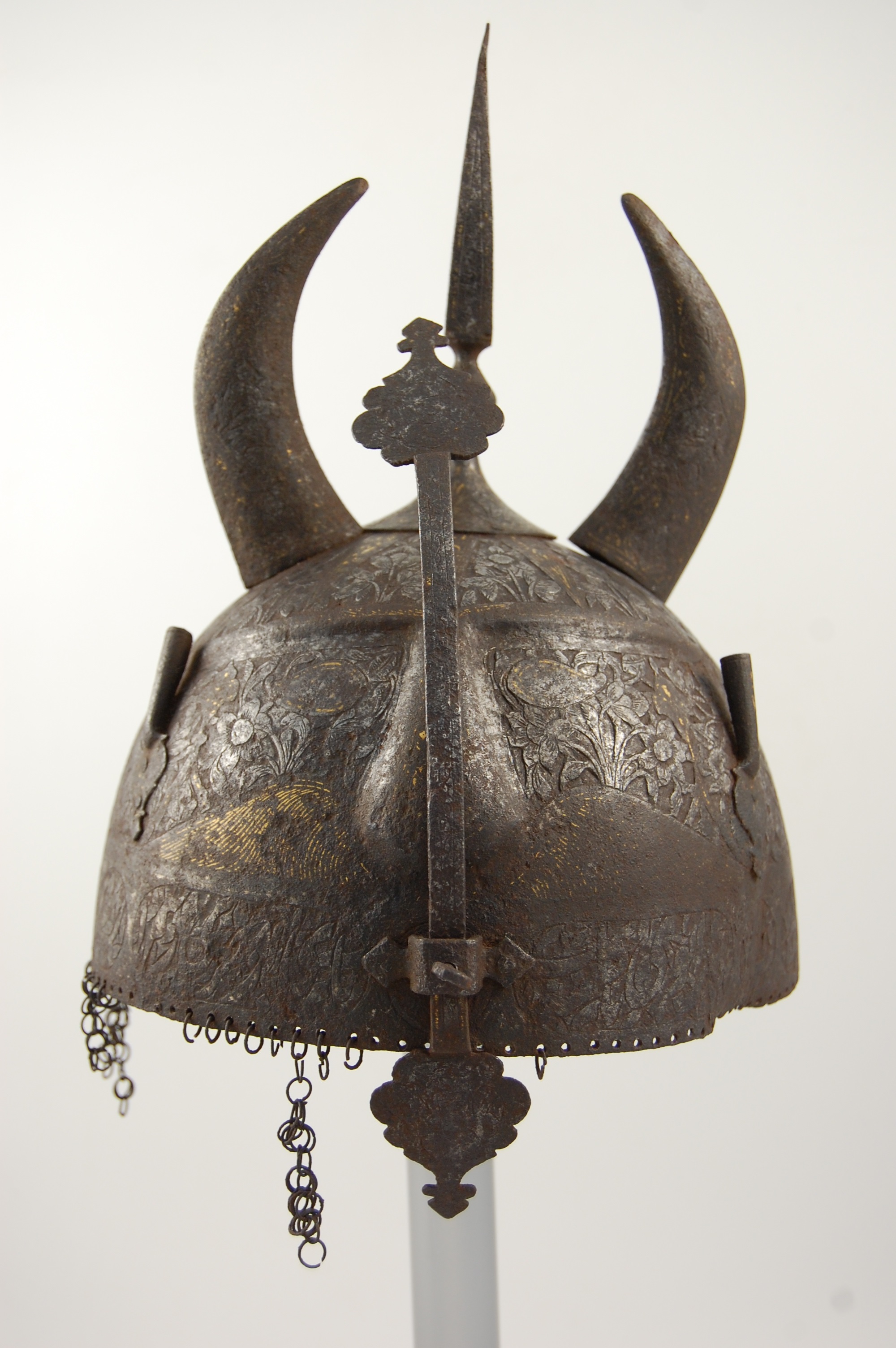 A helmet worn by Persian Empire soldiers in the 18th or 19th century