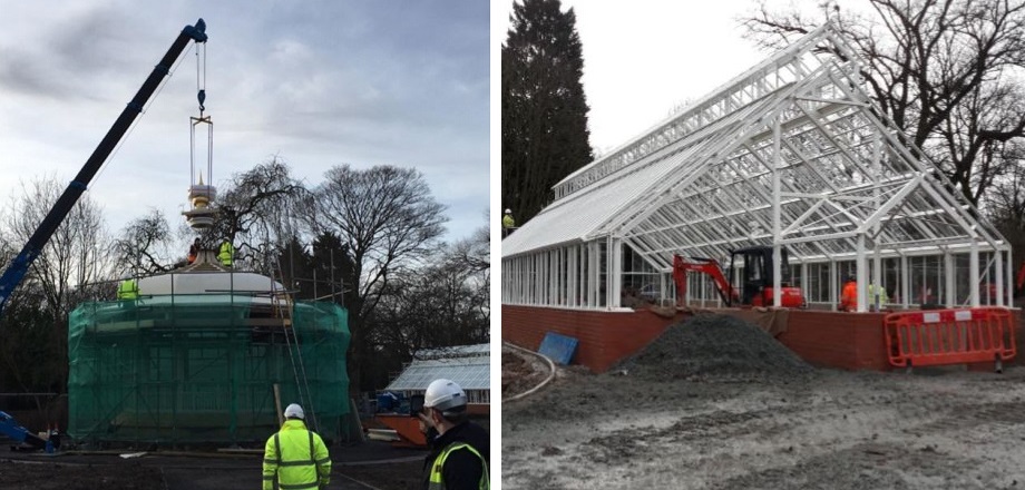 Work on the Pearson Park bandstand and conservatory