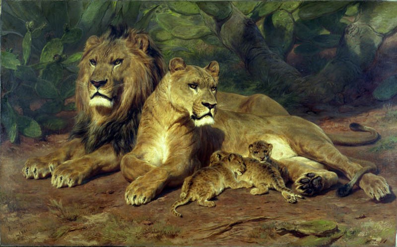 Rosa Bonheur, Lions at Home, 1881. © Ferens Art Gallery, Hull Museums