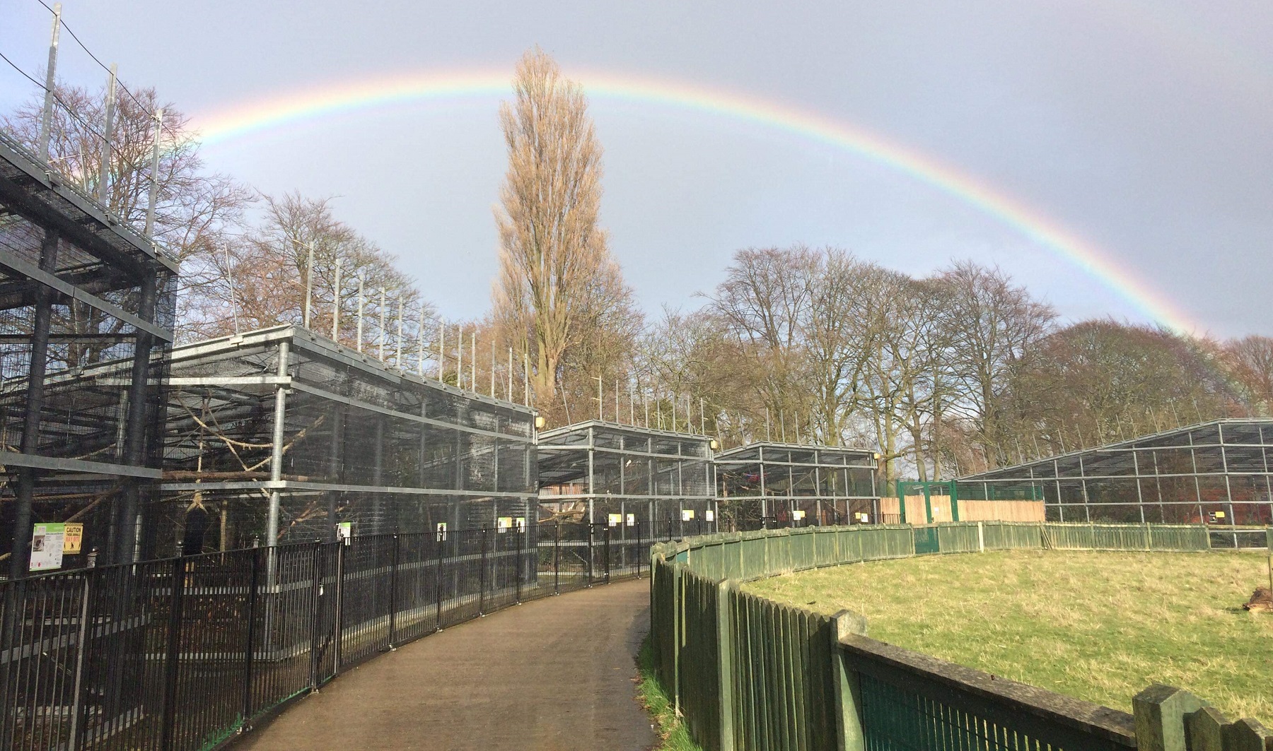 A rainbow at East Park’s Animal Education Centre 