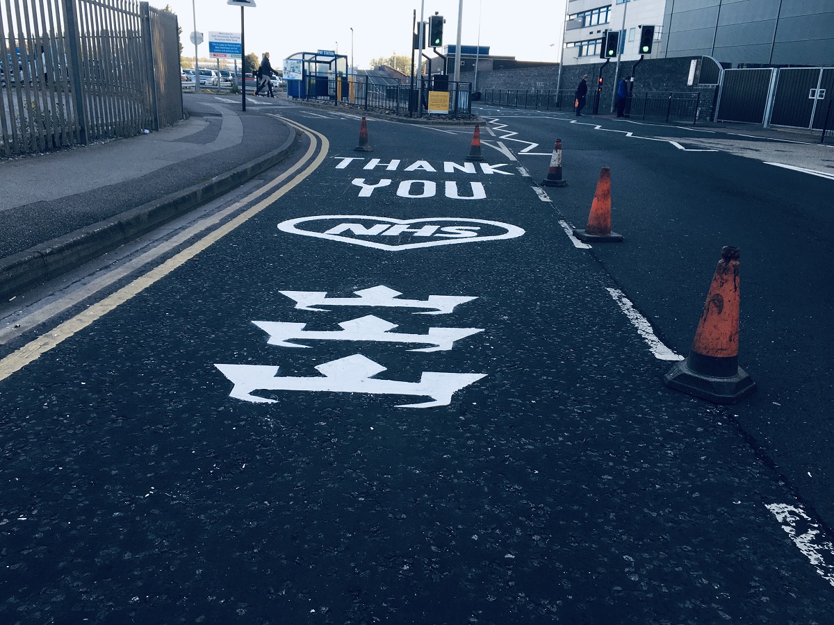 NHS road markings
