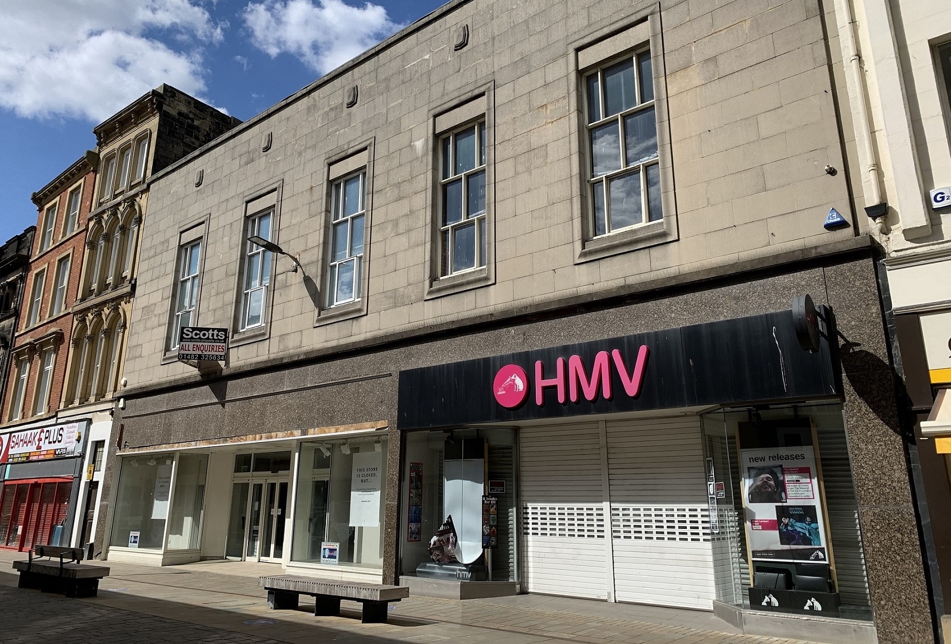 The HMV and former New Look stores in Whitefriargate.