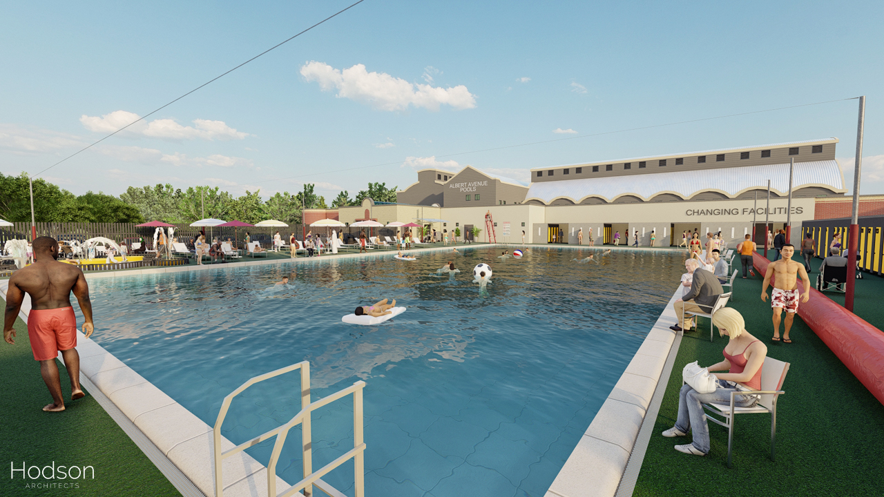 Stunning new images of Albert Ave Pools refurbishment lido revealed