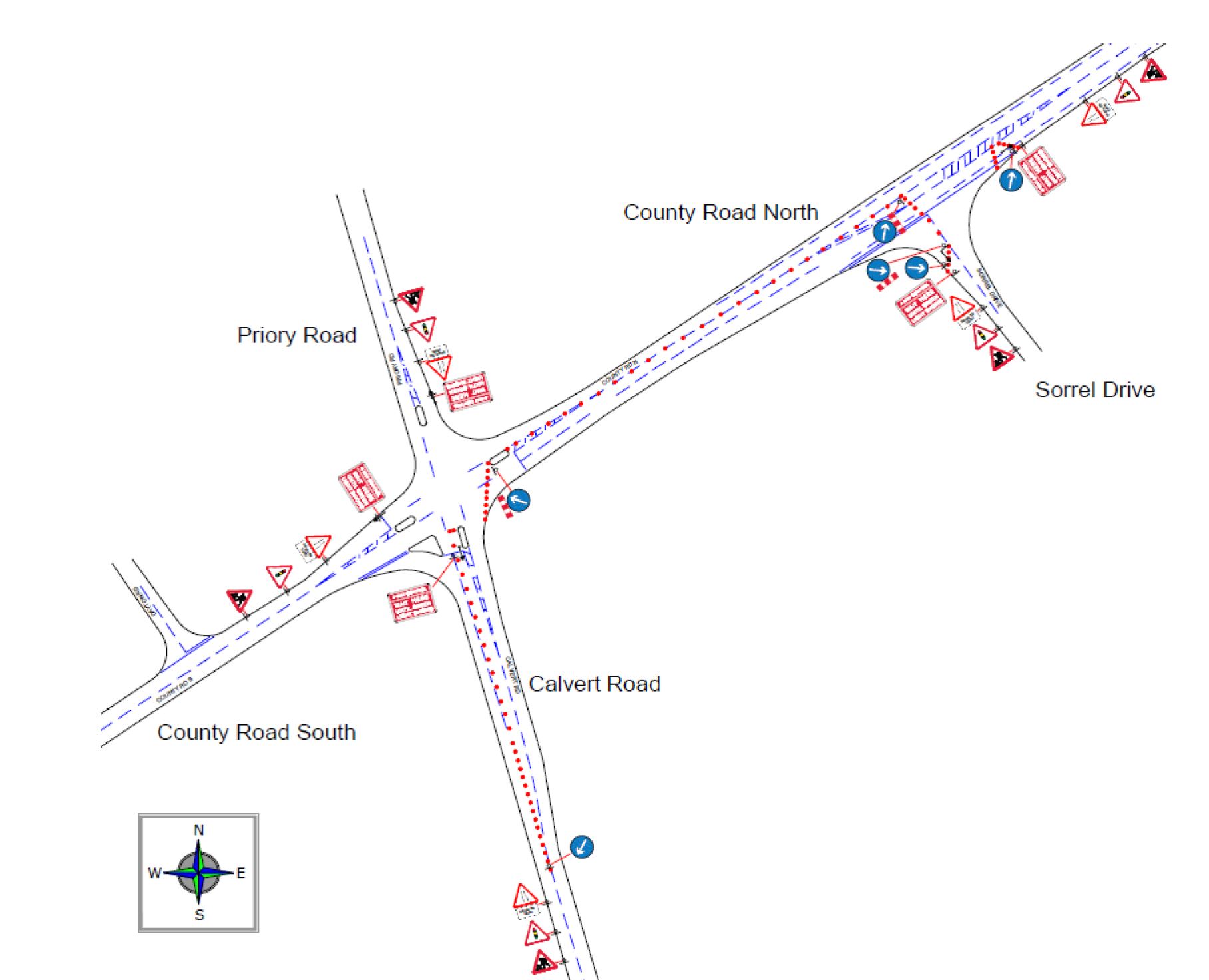 County Road roadworks