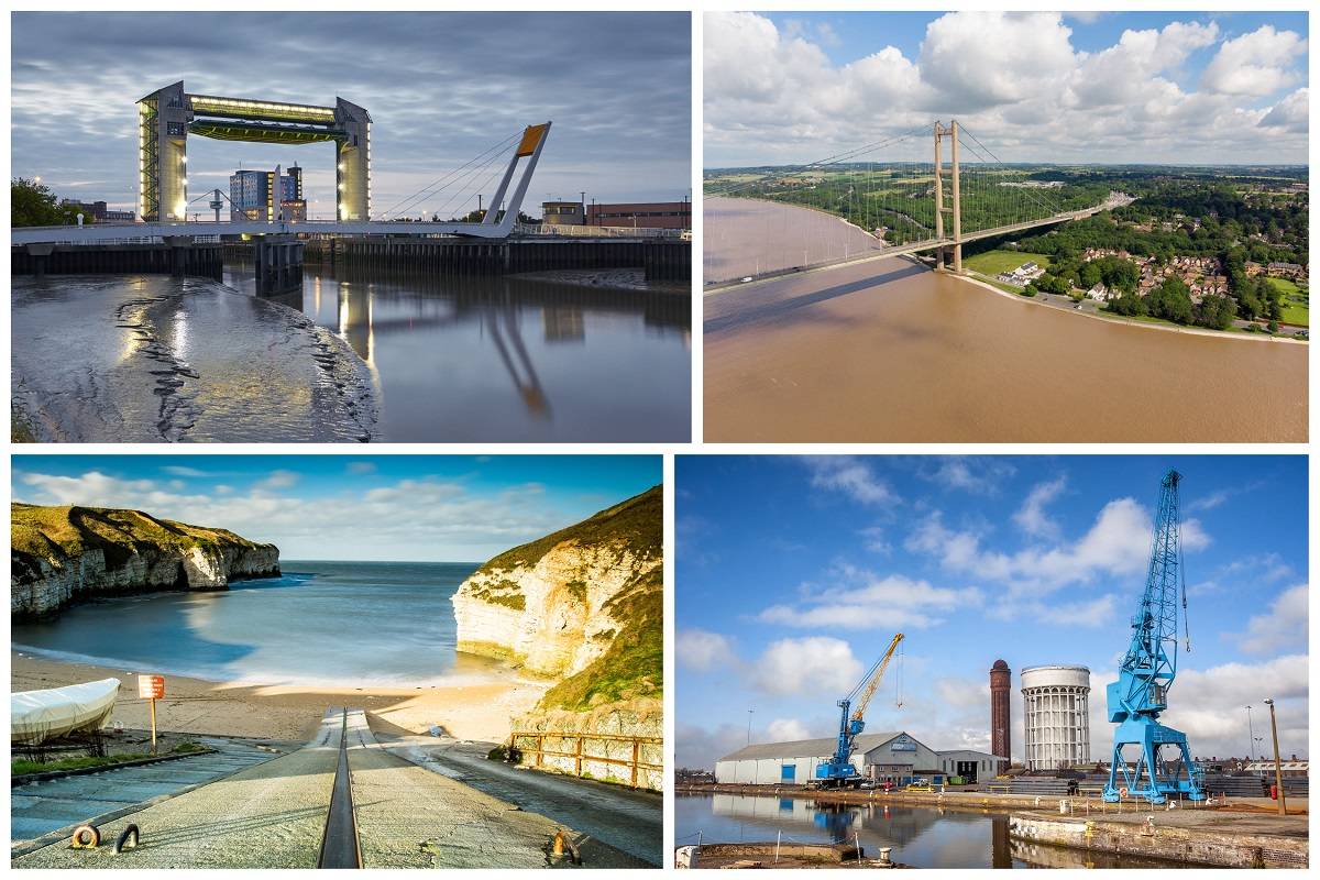 A collage of landmarks in Hull and East Yorkshire