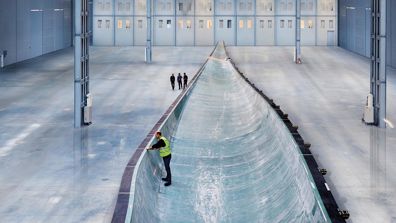 A turbine blade being made at the Siemens facility in Hull.