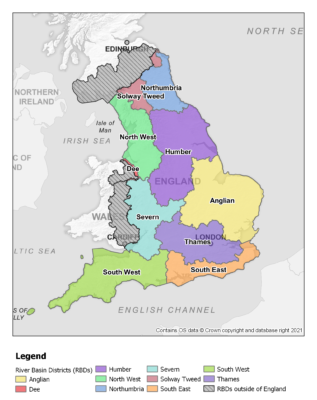 England's 10 river basin districts